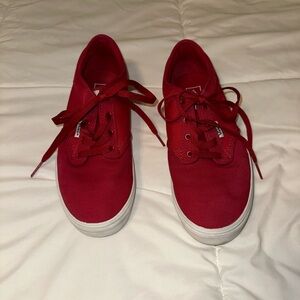 Vans Off the Wall Red Shoes Skater Youth Size 6
